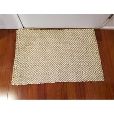 Imports Decor Inc Imports Decor 744JTR Zigzag Jute Rug; Beige & black 744JTR